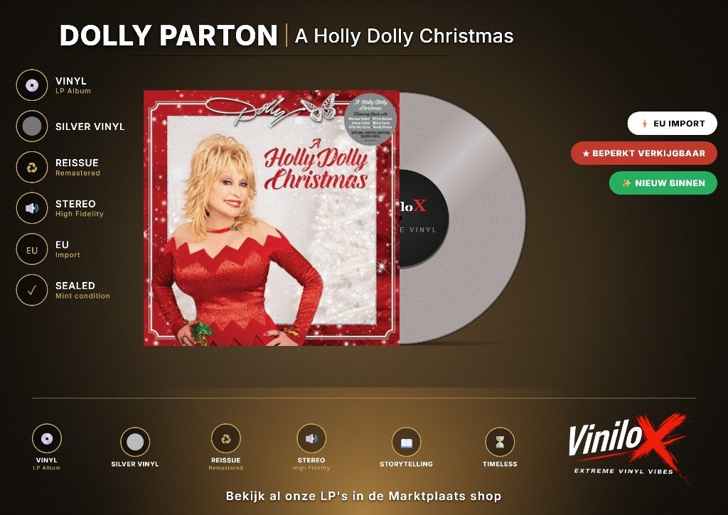 Dolly Parton – A Holly Dolly Christmas | LP | Silver, Cd's en Dvd's, Overige formaten, Overige soorten, 2020 tot heden, Ophalen of Verzenden