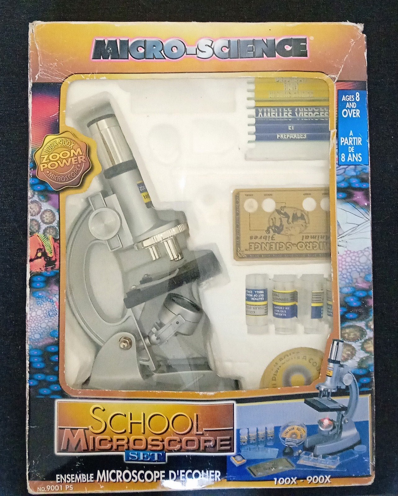 Nieuwe Micro-Science School Microscoop Set 100x-900x, Ophalen of Verzenden, Nieuw, 400x tot 1000x, Biologische microscoop