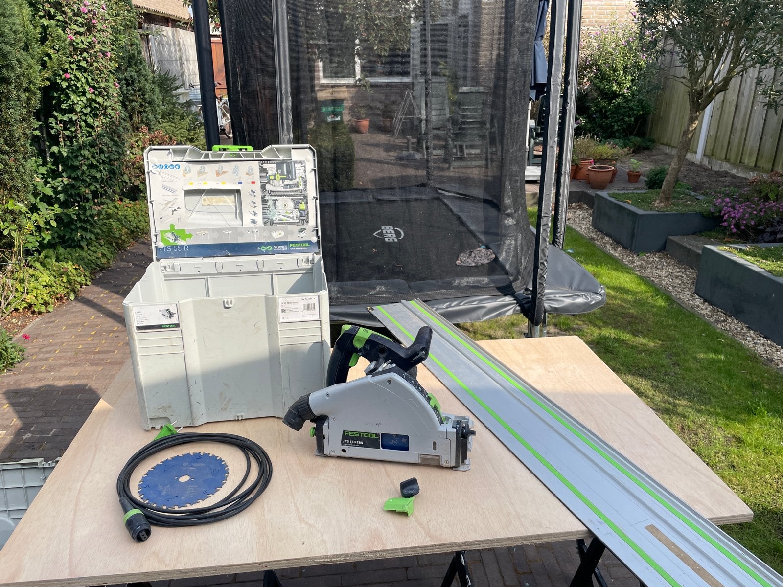Festool TS 55 REBQ-Plus invalzaag met geleiderail