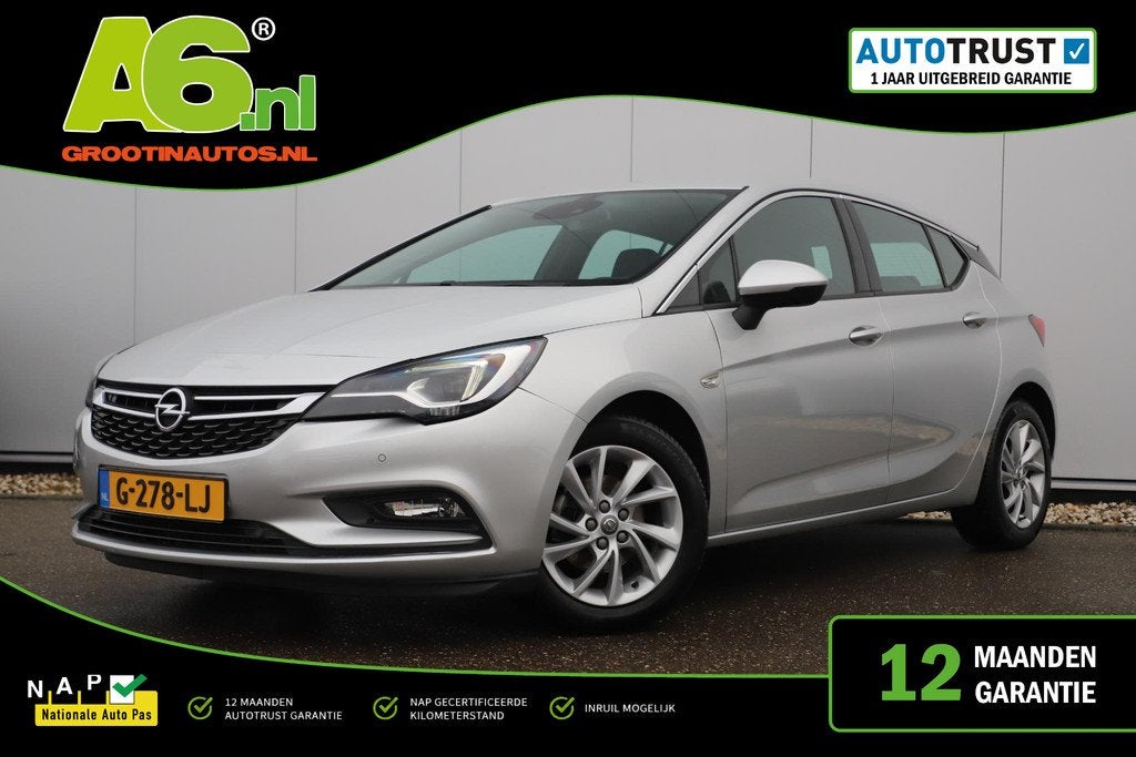 Opel Astra 1.0 Turbo Innovation Navigatie Airco Cruise Contr, Stof, Gebruikt, Met garantie (alle), 610 kg