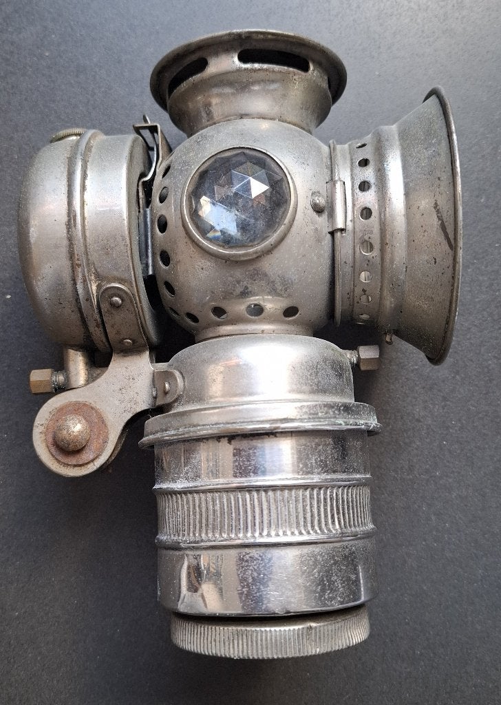 Antieke Belgia carbid fiets motor lamp, Ophalen of Verzenden