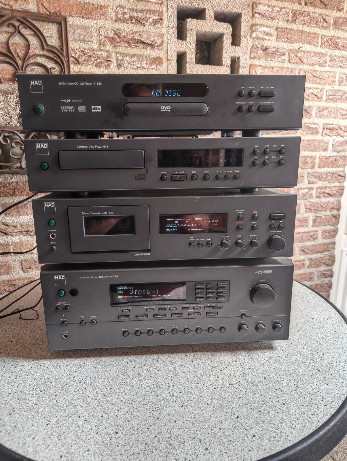 NAD Hifi Set FM radio versterker cd dvd cassette met KEF Q35, Gebruikt, Losse componenten, Speakers, Ophalen