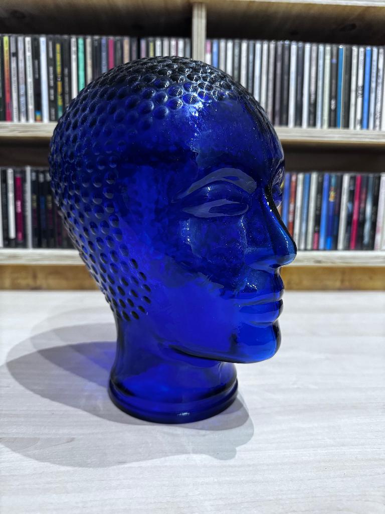 ✅ Glazen Hoofd Blauw - Vintage Blue Head, Overige merken, Zo goed als nieuw, Draadloos, Op oor (supra aural)
