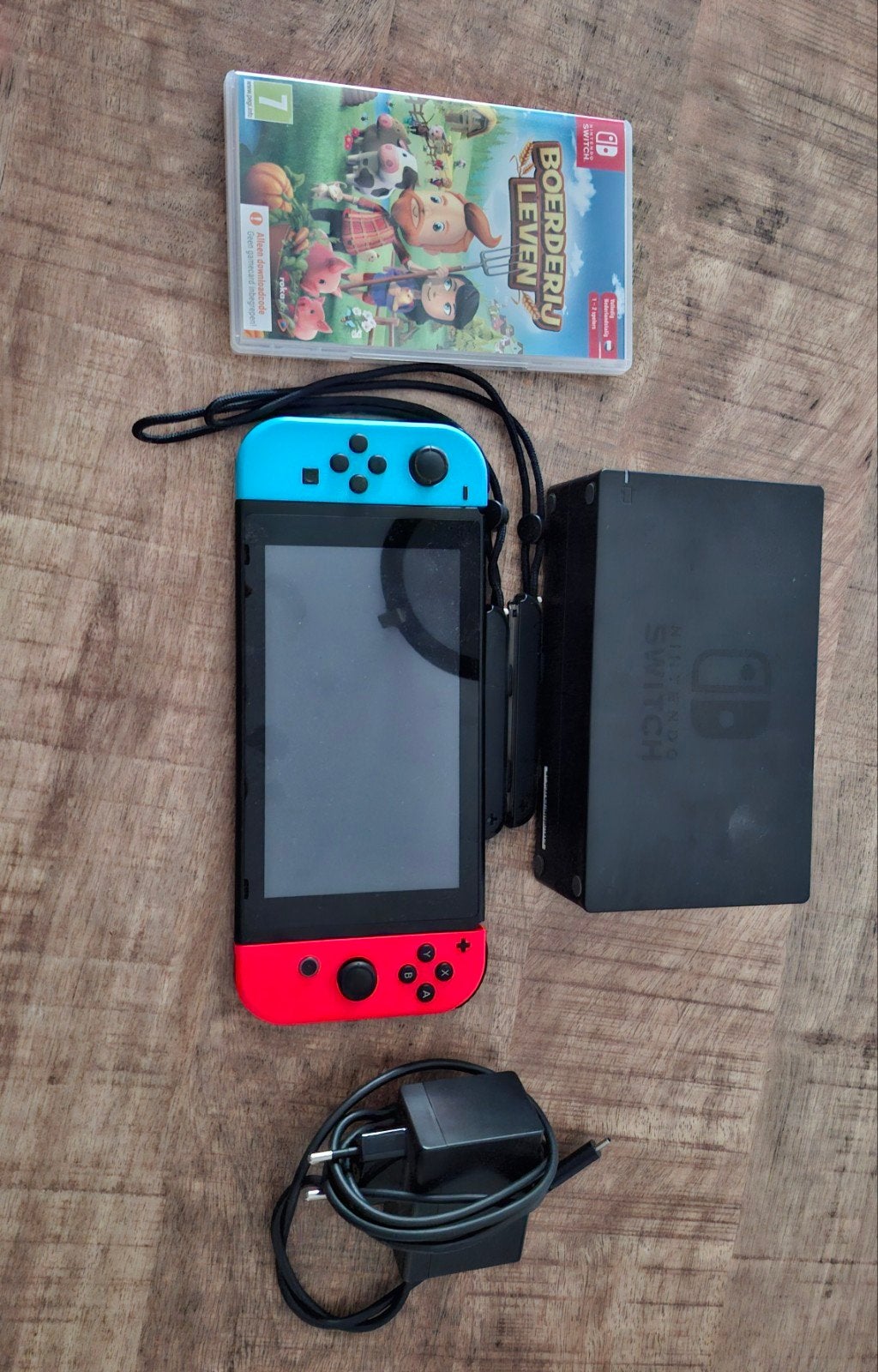Nintendo Switch met game en accessoires, Ophalen, Met 2 controllers, Switch Original, Gebruikt