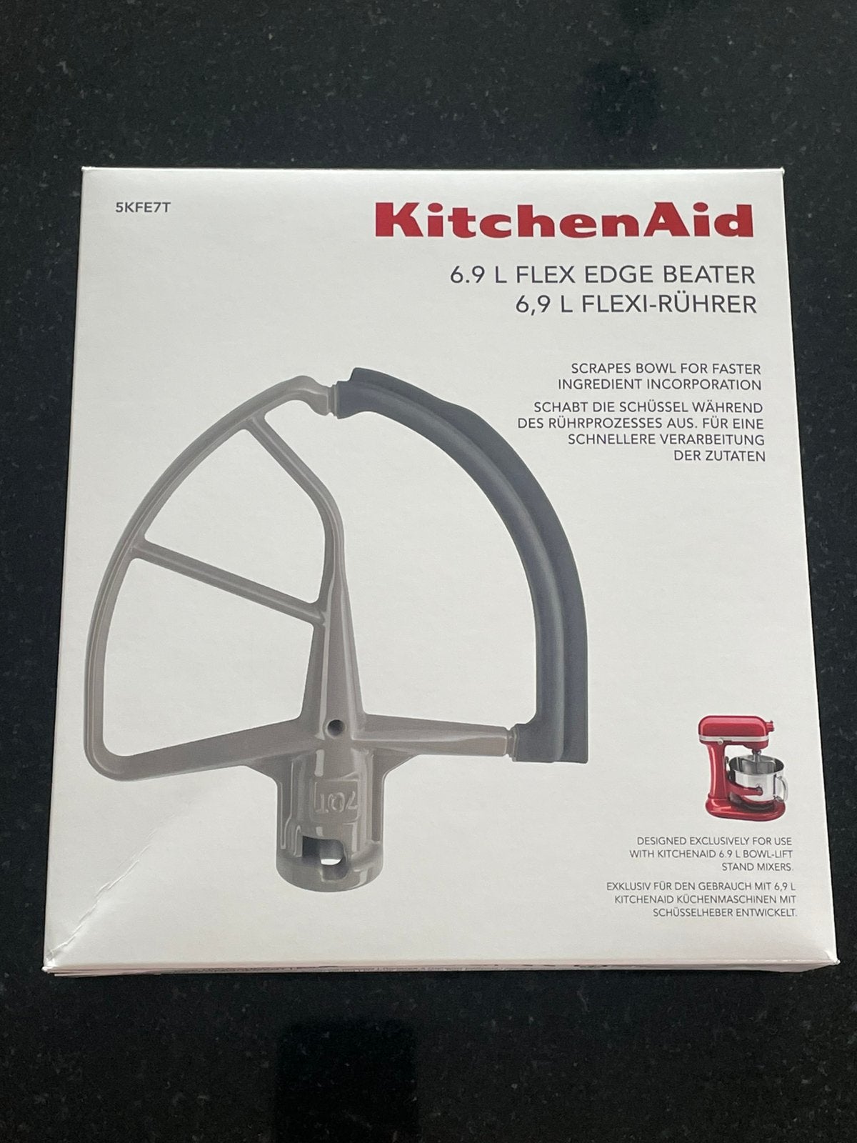 KitchenAid 5KFE7T 6,9 L Flex Edge Beater (menghaak), 4 liter of meer, Ophalen of Verzenden, Nieuw, 3 snelheden of meer