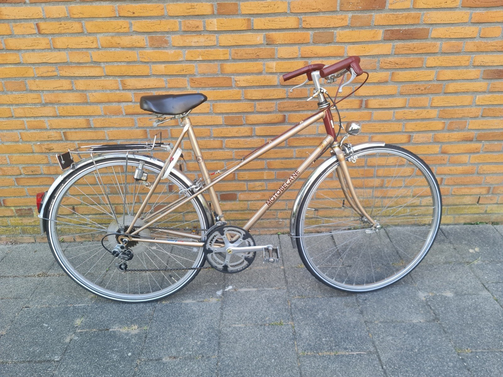 Motobecane toer/ racefiets oldtimer - 90% origineel, Fietsen en Brommers, 28 inch, Gebruikt, 10 tot 15 versnellingen, Velgrem