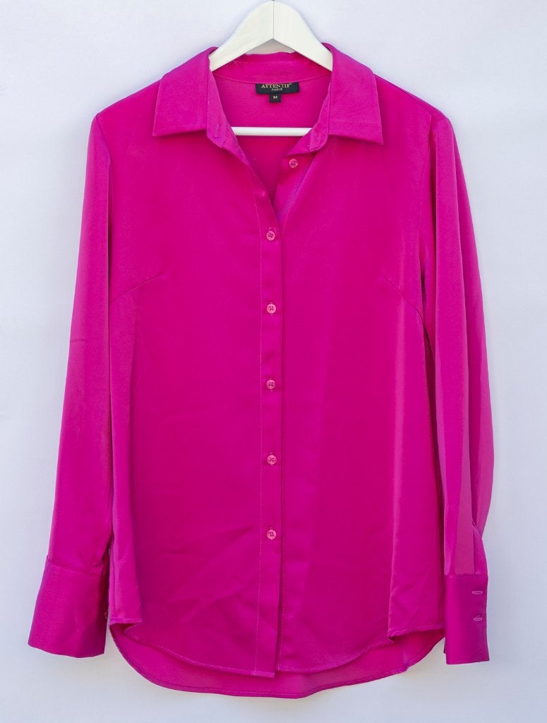 Dames blouse, Maat 38/40 (M), Zo goed als nieuw, Roze, Attentif Paris