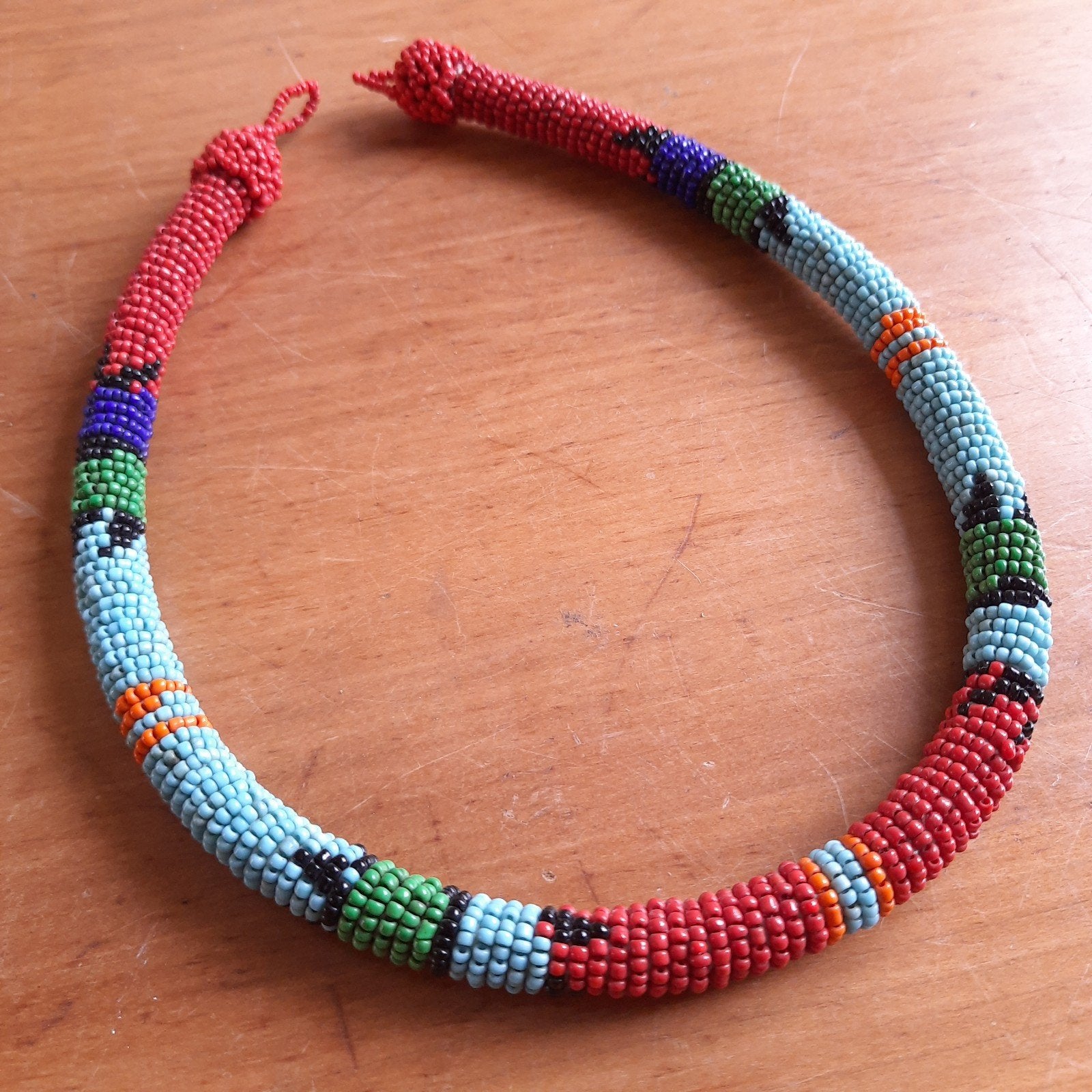 Afrikaanse Kraaltjes Halsketting Zulu Choker, Verzenden, Overige materialen