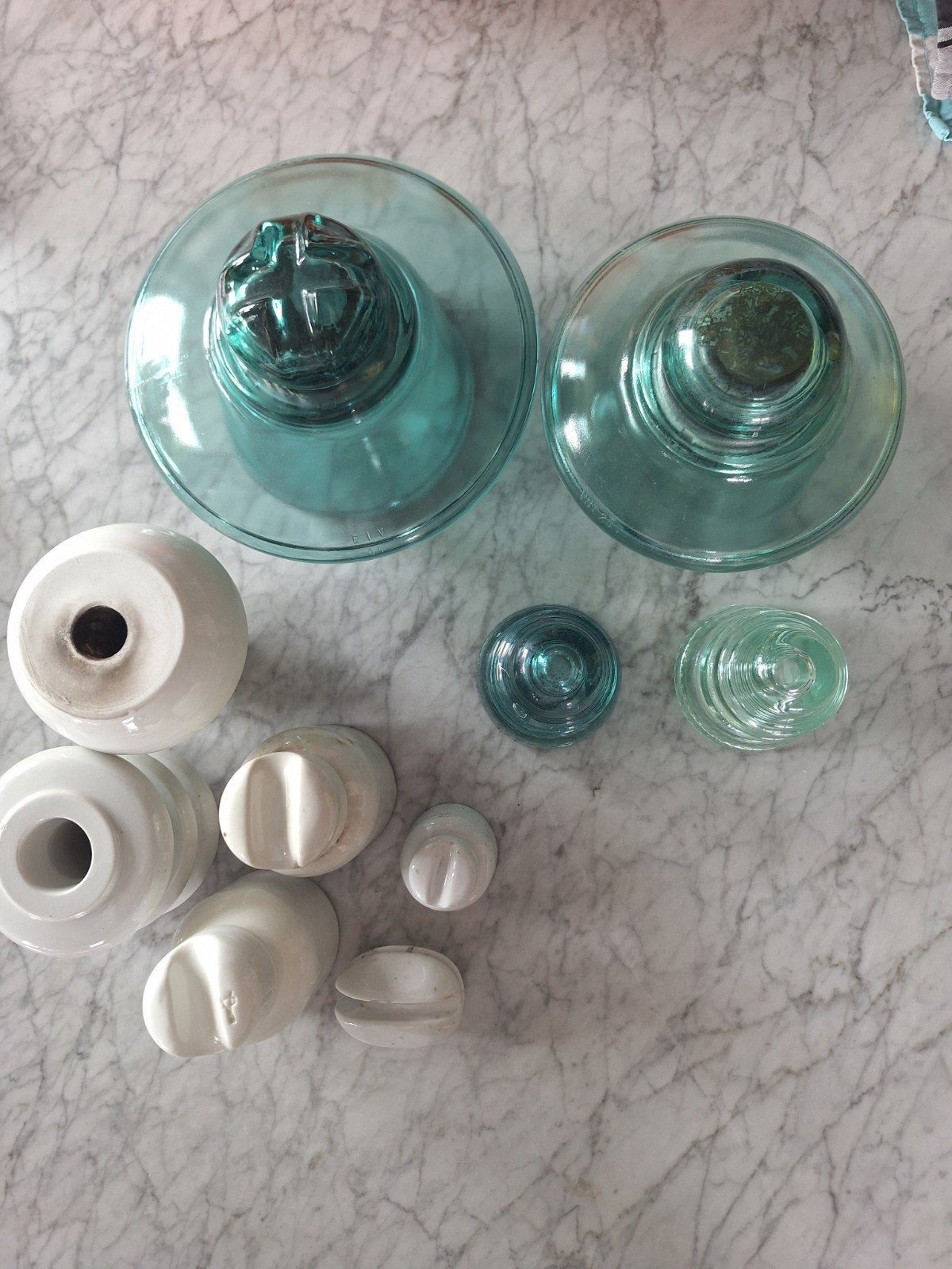 Vintage Glazen en Porseleinen Isolatoren Collectie, Antiek en Kunst, Ophalen