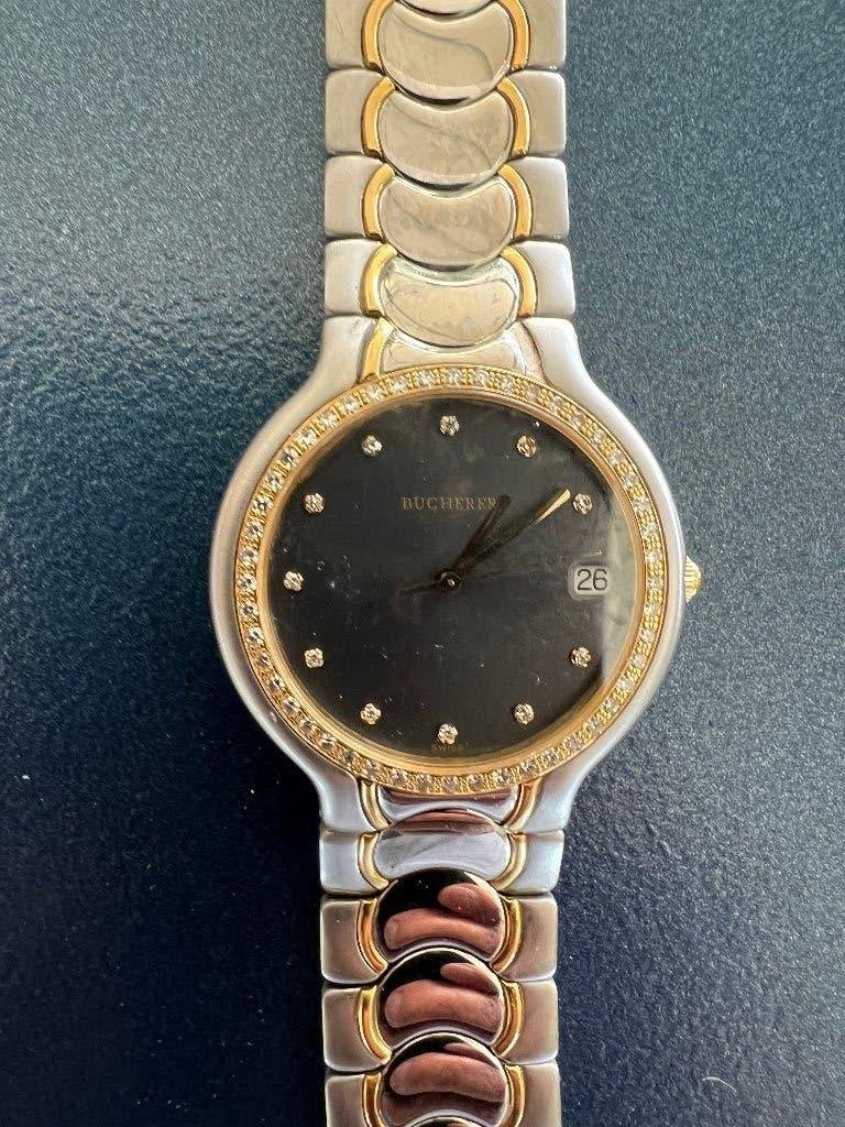Bucherer Goud Briljant Staal Jubele 255-7050-2. 36 mm, Sieraden, Tassen en Uiterlijk, Horloges | Dames, Overige merken, Staal