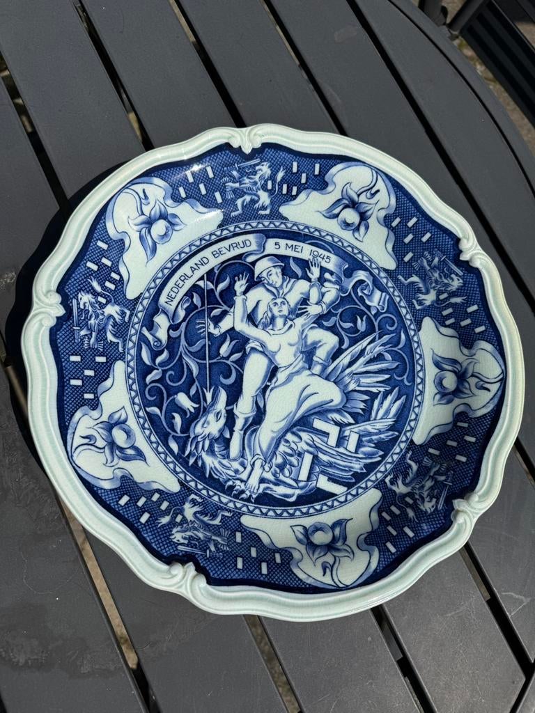 Petrus Regout, bevrijdingsbord, Antiek en Kunst, Ophalen