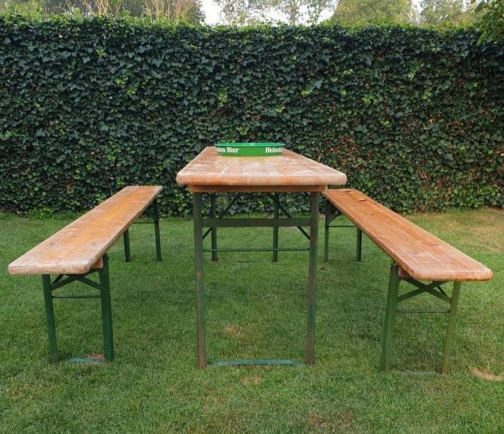 Biertafel setjes  / picknicktafels te huur, Ophalen, Rechthoekig, Hout