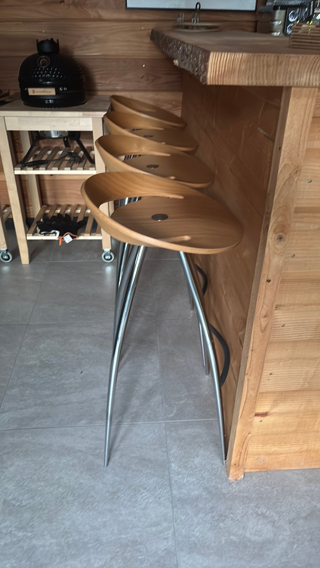 Barkrukken (4 stuks), Ophalen, 60 tot 90 cm, Zo goed als nieuw, 4 krukken