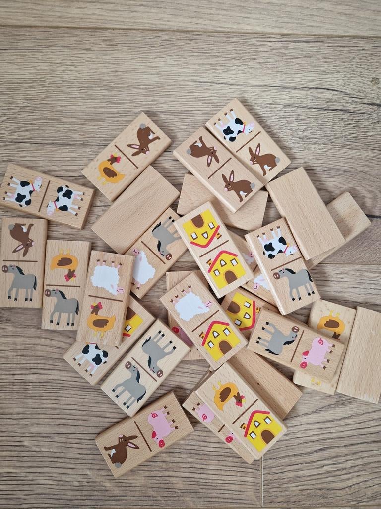 Houten domino, Ophalen of Verzenden, Zo goed als nieuw
