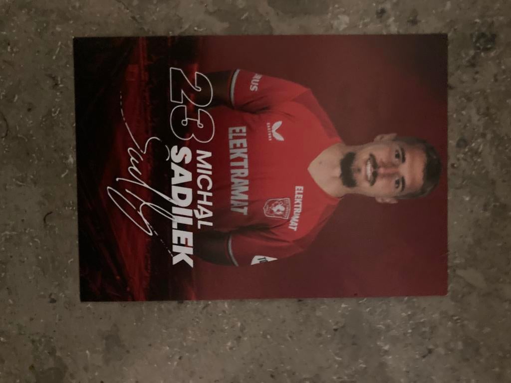 FOTOKAART MICHAL SADILEK TWENTE/PSV, Ophalen of Verzenden, Zo goed als nieuw, PSV, Spelerskaart