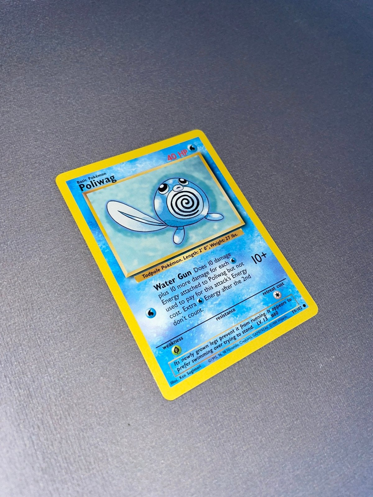 Poliwag 59/102 Base Set Near mint Pokemon, Ophalen of Verzenden, Nieuw, Losse kaart