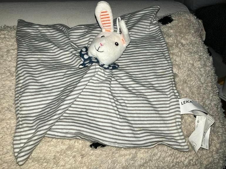 Ikea konijn leka knuffeldoekje, Ophalen of Verzenden, Zo goed als nieuw, Konijn
