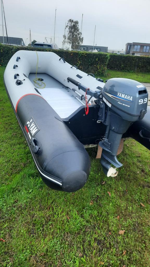 Rubberboot yam 380s met 9.9 pk yamaha ., Ophalen, Inclusief motor, Yam, Zo goed als nieuw