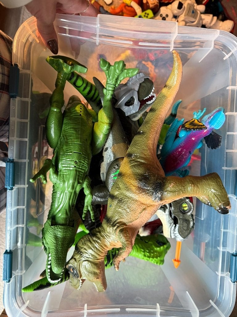Speelgoed dinosauriërs, Ophalen, Gebruikt