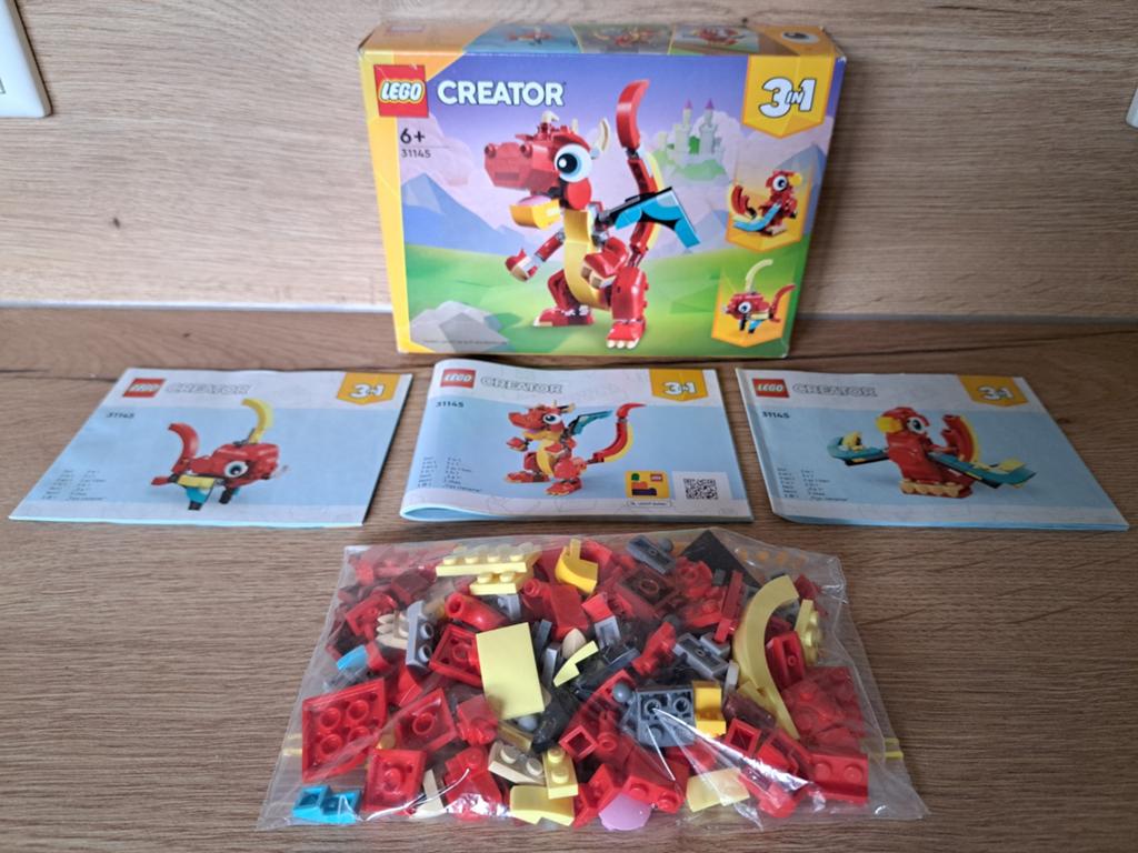 Lego 31145 Creator 3-in-1 Rode Draak (compleet), Lego, Compleet, Ophalen of Verzenden, Zo goed als nieuw