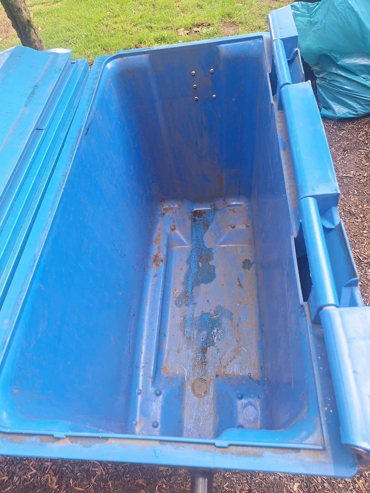Blauwe 500 liter container op wielen, Ophalen of Verzenden
