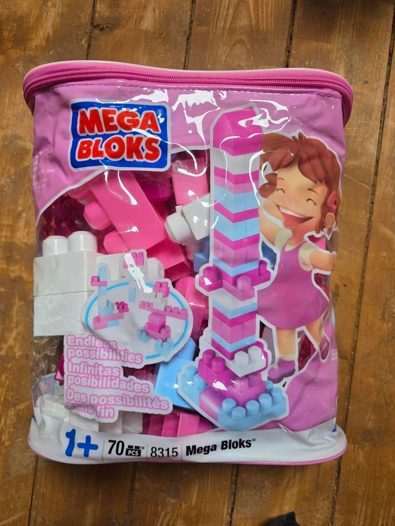 Mega Bloks bouwstenen roze 70 stuks, Ophalen