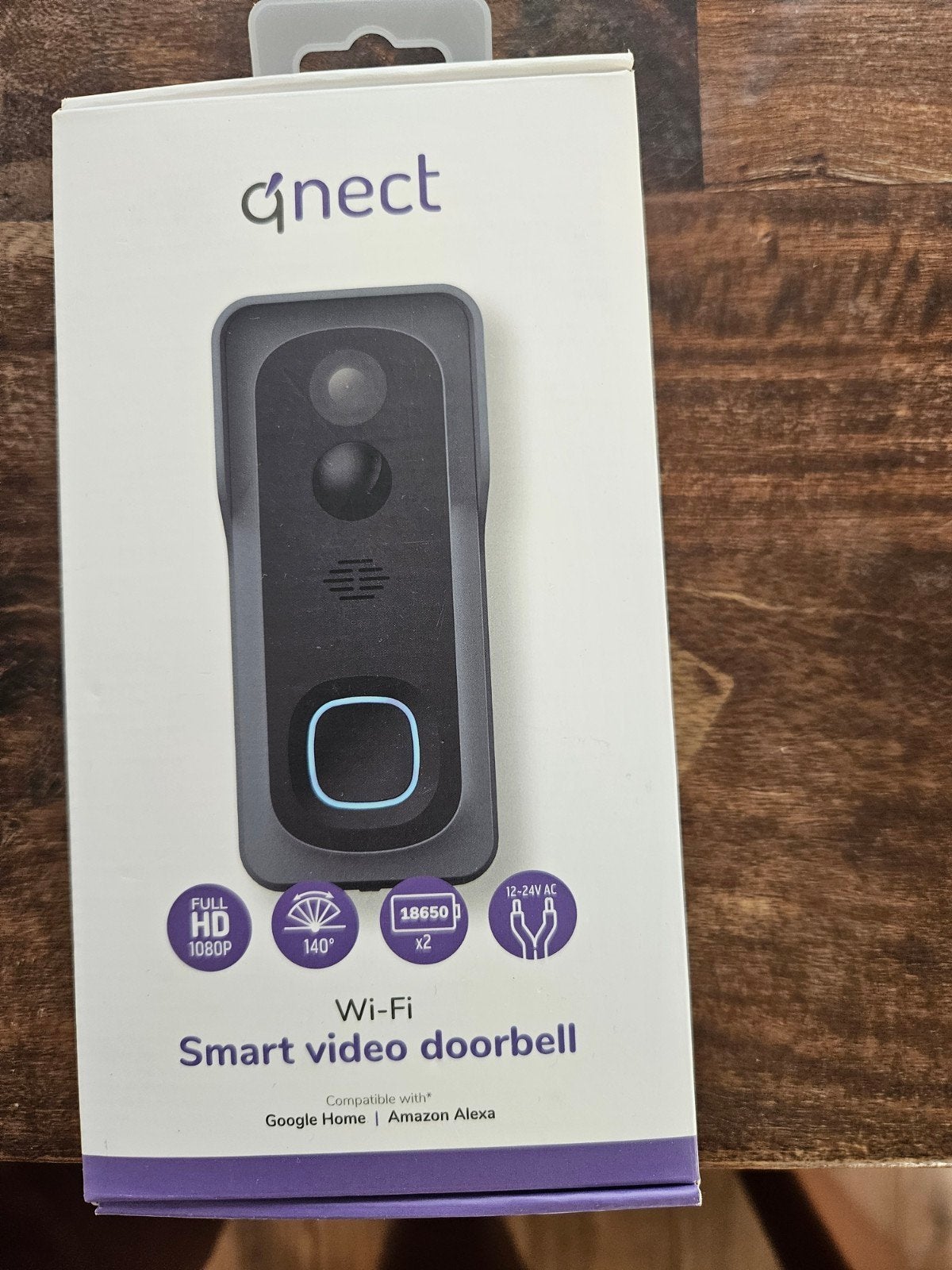 Qnect Smart Video Deurbel met Draadloze Binnenbel, Ophalen, Gebruikt