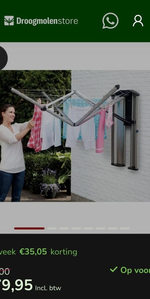 Brabantia Droogmolen, Witgoed en Apparatuur, Overige Witgoed en Apparatuur, Ophalen, Zo goed als nieuw