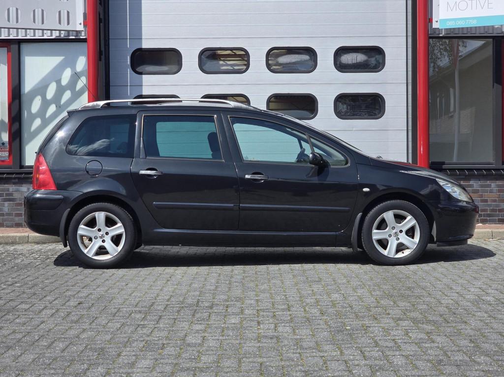 Peugeot 307 SW 1.6 16V 1e Eigenaar/Pano/Cruise/Clima, Stof, Gebruikt, Zwart, 4 cilinders