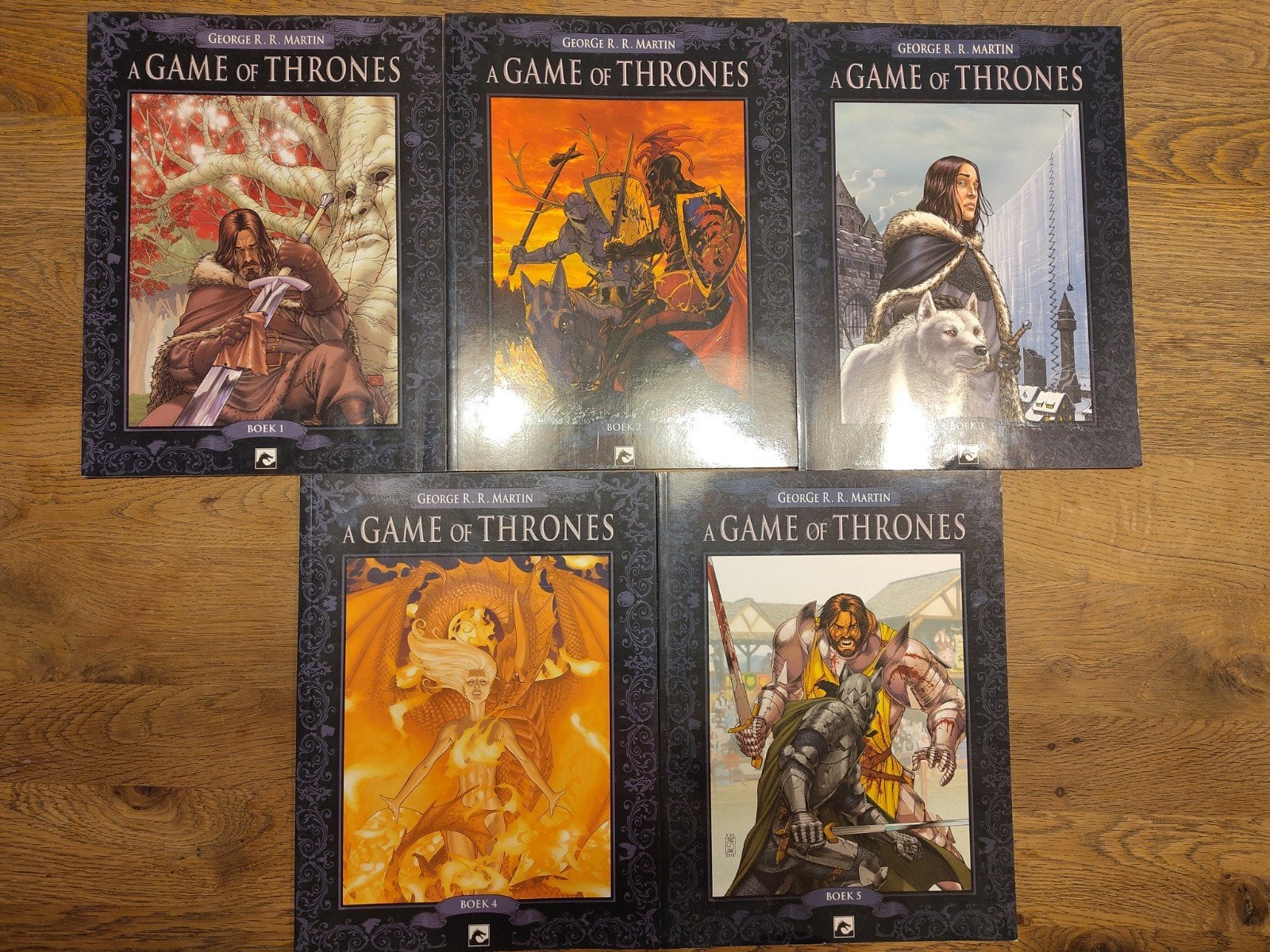 Stripboeken 1 t/m 5 A game of Thrones, George Martin, Boeken, Stripboeken, Ophalen of Verzenden, Meerdere stripboeken, George Martin
