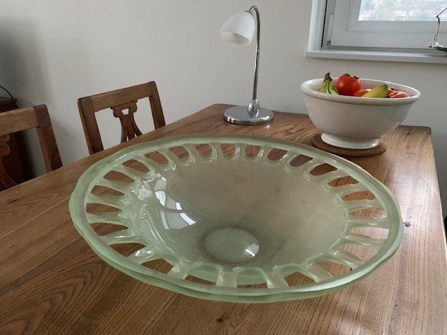 glazen schaal, Schaal, Rond, Ophalen of Verzenden, Glas