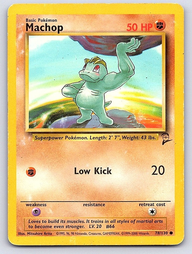 Machop 78/130 Common Base Set 2, Ophalen of Verzenden, Gebruikt, Losse kaart