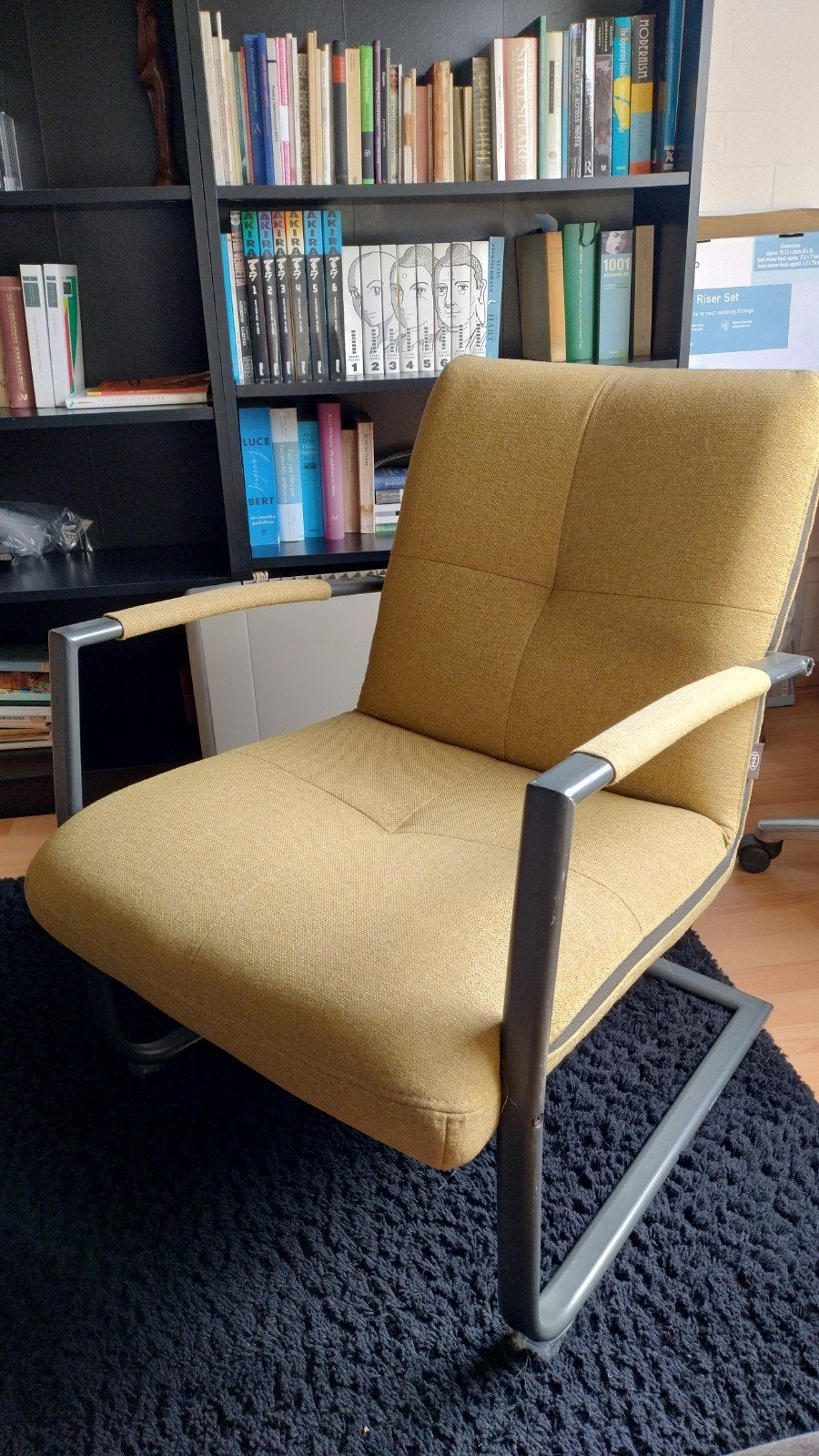 Comfortabele geel/ lichtgroene fauteuil van Henders en Hazel, Ophalen, Gebruikt, Overige kleuren, Modern,