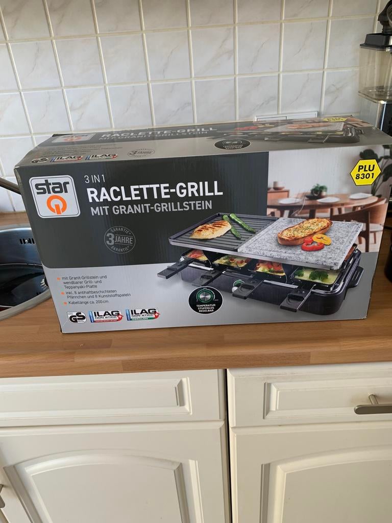 Raclette Grill Met Grill Steen, Ophalen, Zo goed als nieuw, 4 t/m 7 personen