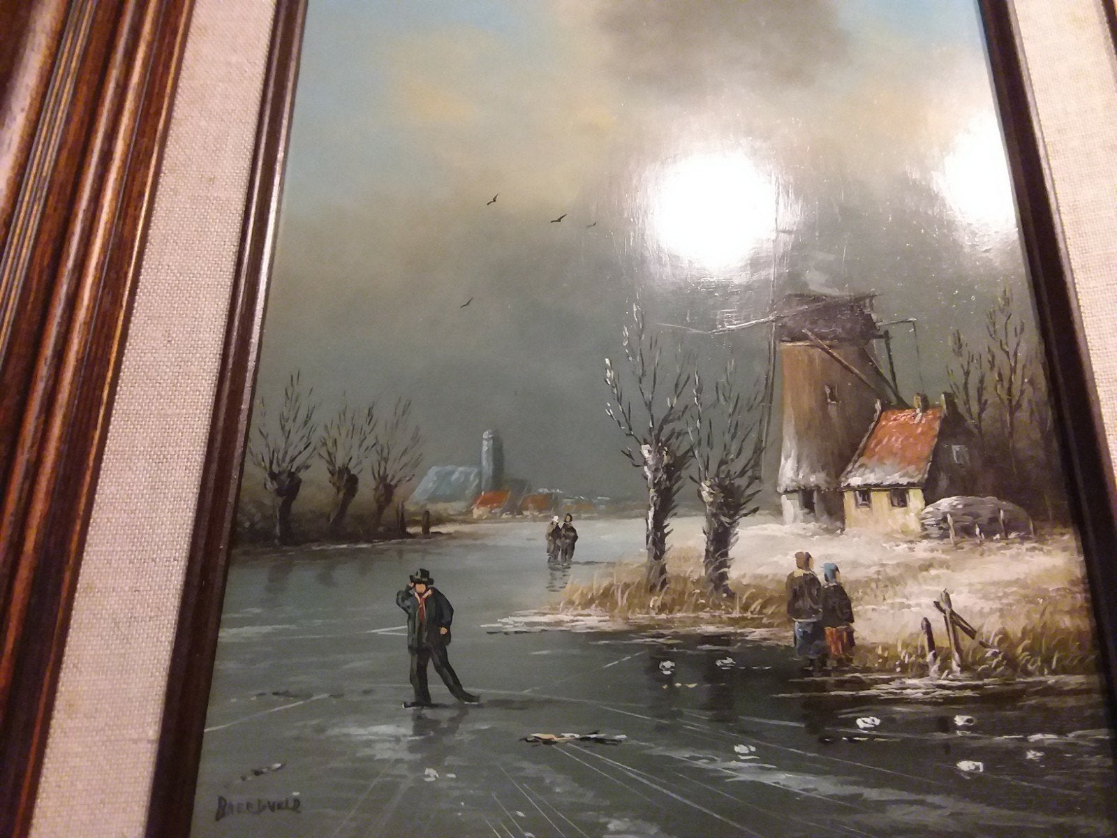 Mooi schilderij breedveld, Ophalen of Verzenden