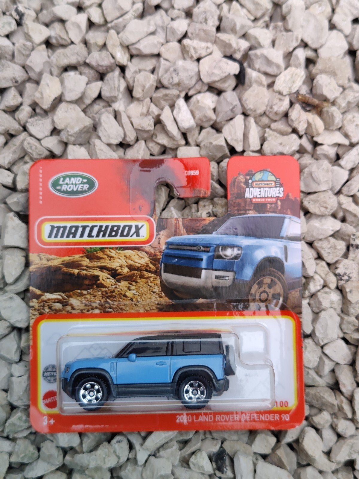 Matchbox Land Rover Defender 90 BLAUW, Ophalen of Verzenden, Auto