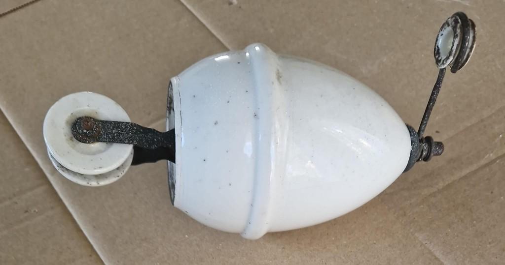 2x Oude onderdelen voor hanglampen met katrolmechanisme, Ophalen of Verzenden