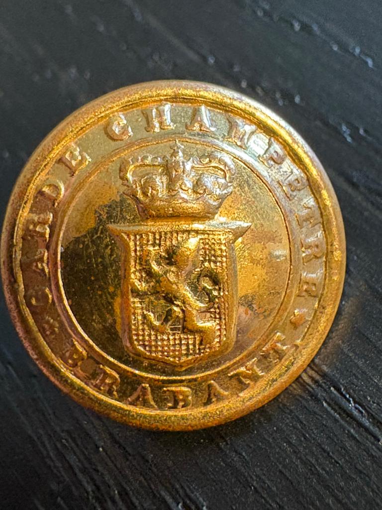Antieke Belgische Garde Champêtre uniformknoop Brabant, Ophalen of Verzenden, Overige soorten, Overige gebieden, Overige typen
