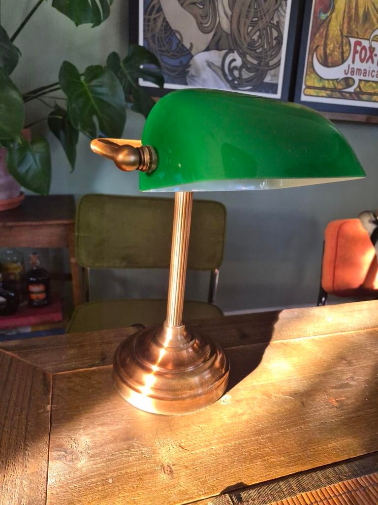 Notaris Bankiers Bureau lamp, Ophalen of Verzenden, Minder dan 50 cm