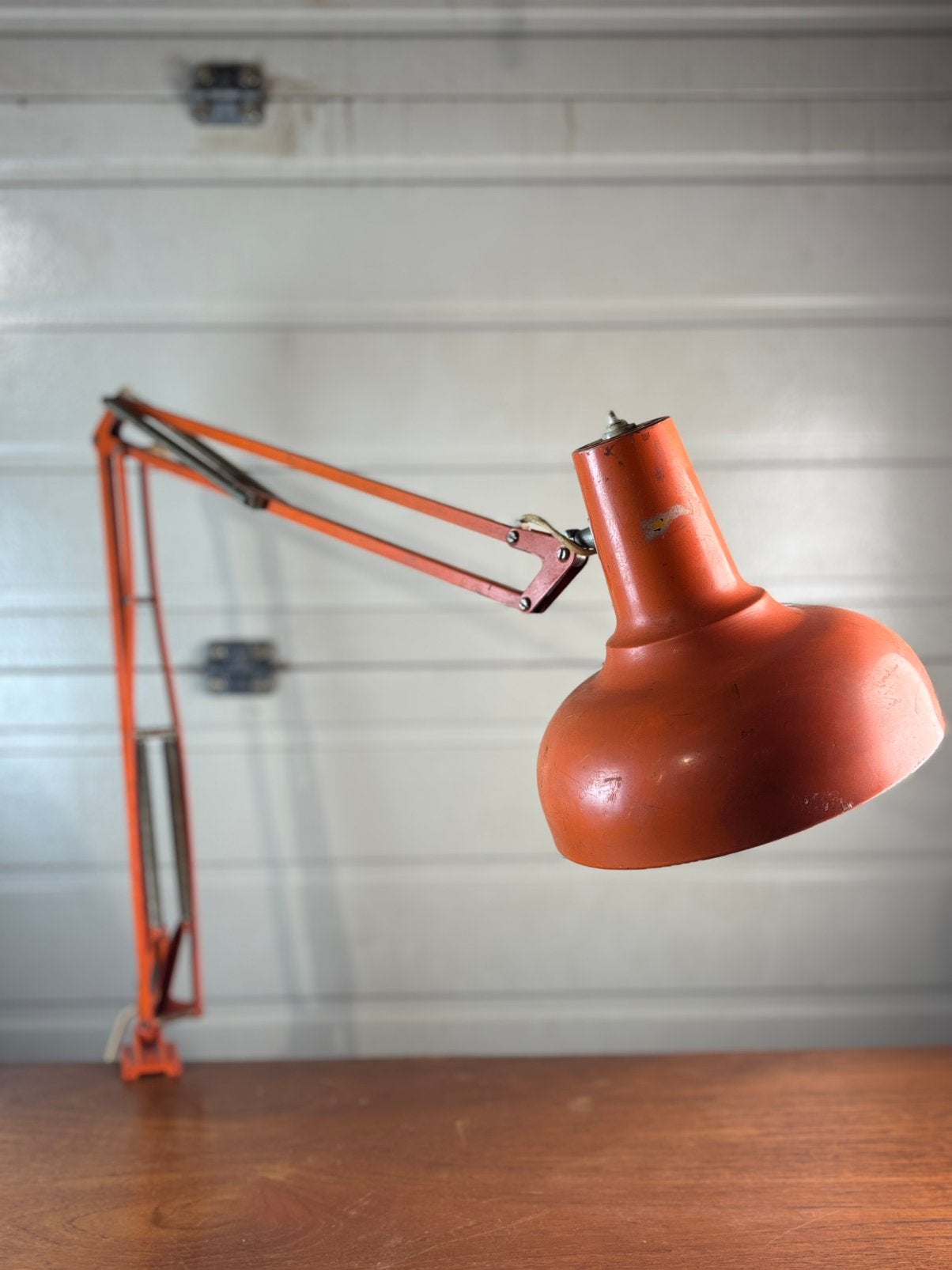 Originele Vintage Pileprodukter A108 Architectenlamp Oranje, Ophalen of Verzenden, Oranje