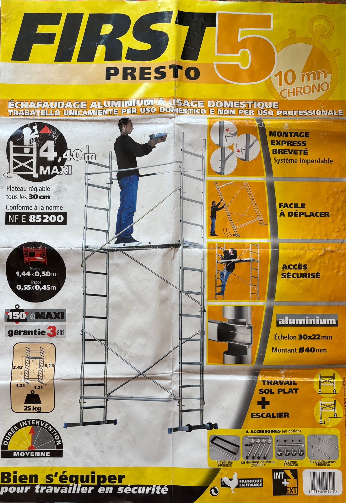 stijger, Ophalen, Gebruikt, Gevelsteiger, 2 tot 5 meter