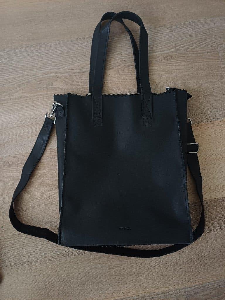 Myomy laptoptas, echt leder, zwart, extra groot, NIEUW!!!!, Ophalen of Verzenden, Nieuw, Zwart, Handtas
