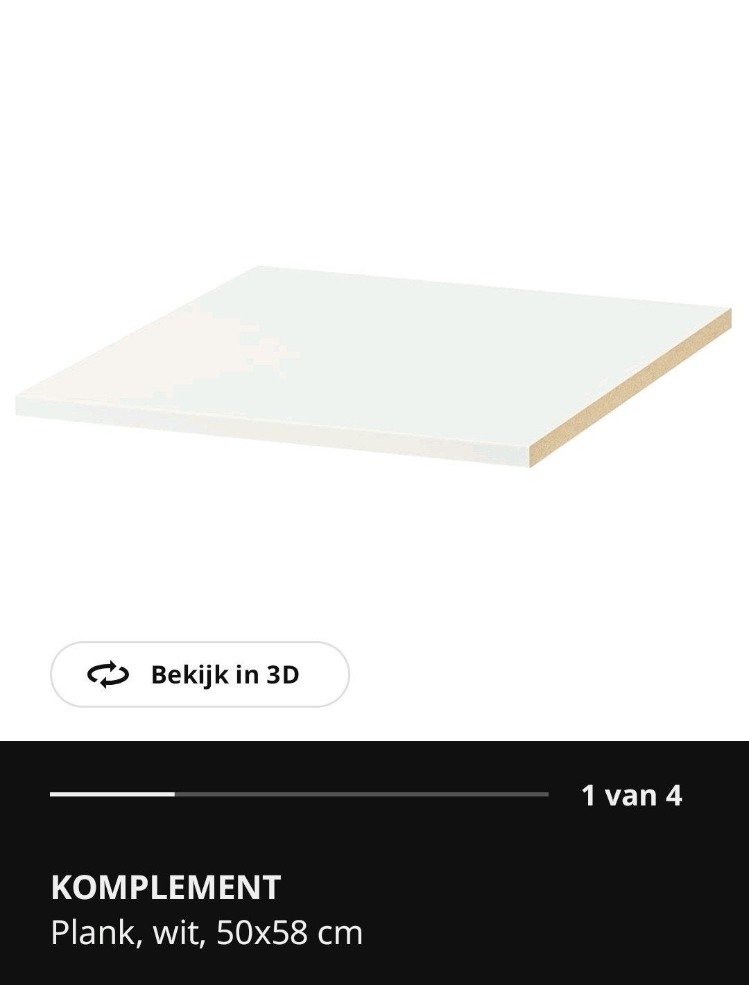 5x Pax komplement plank, Ophalen, Zo goed als nieuw