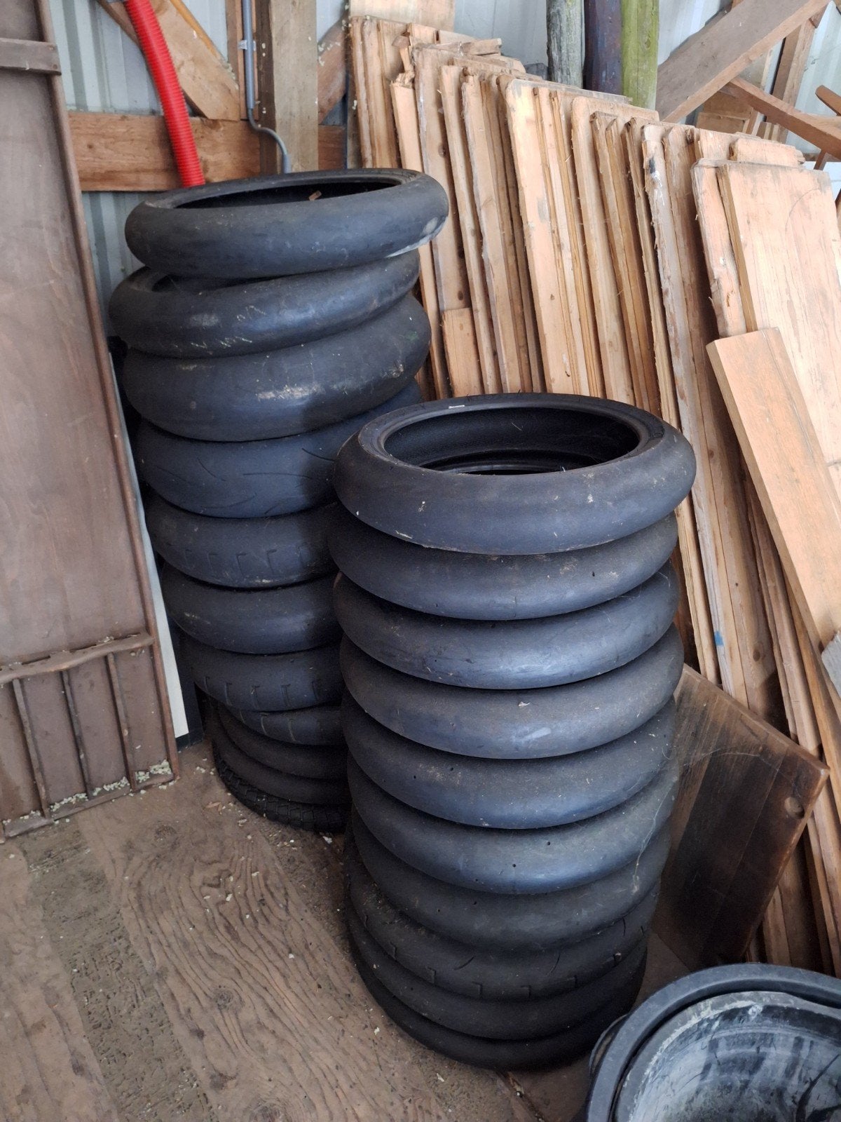 Supermoto banden slicks 17 inch, Ophalen, Gebruikt