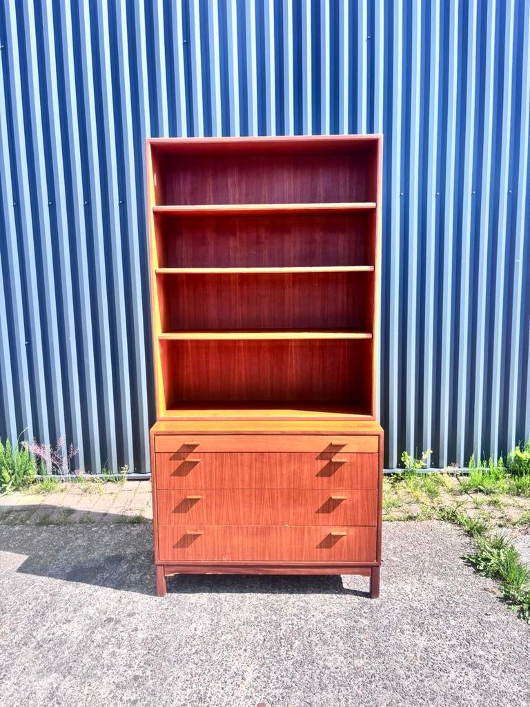 Vintage boekenkast ladekast, Ophalen, F, Gebruikt, 50 tot 100 cm