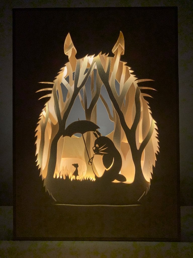 Studio Ghibli My Neighbor Totoro Lightbox, Ophalen, Zo goed als nieuw, Hout