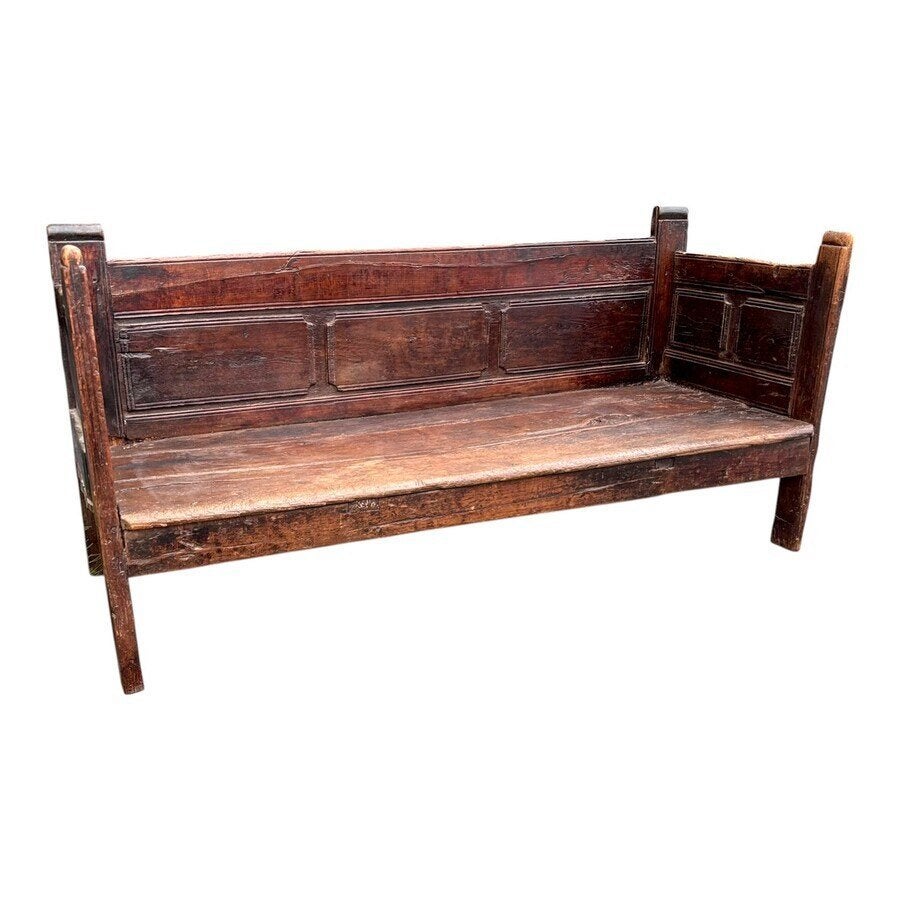 Spaanse bank, 17e/18e eeuws, Antiek en Kunst, Antiek | Meubels | Stoelen en Banken, Ophalen of Verzenden