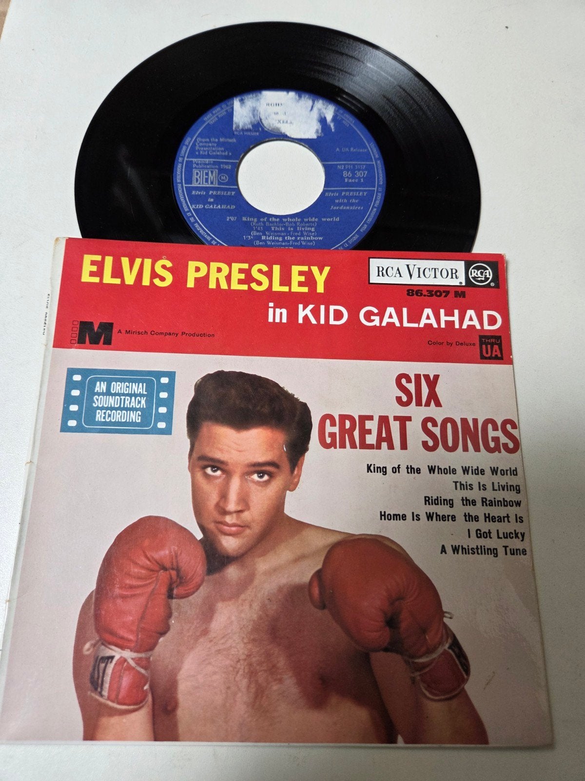 Elvis Presley - Kid Galahad - Six Great Songs (Single), Fotohoes, Ophalen of Verzenden, Gebruikt, Pop