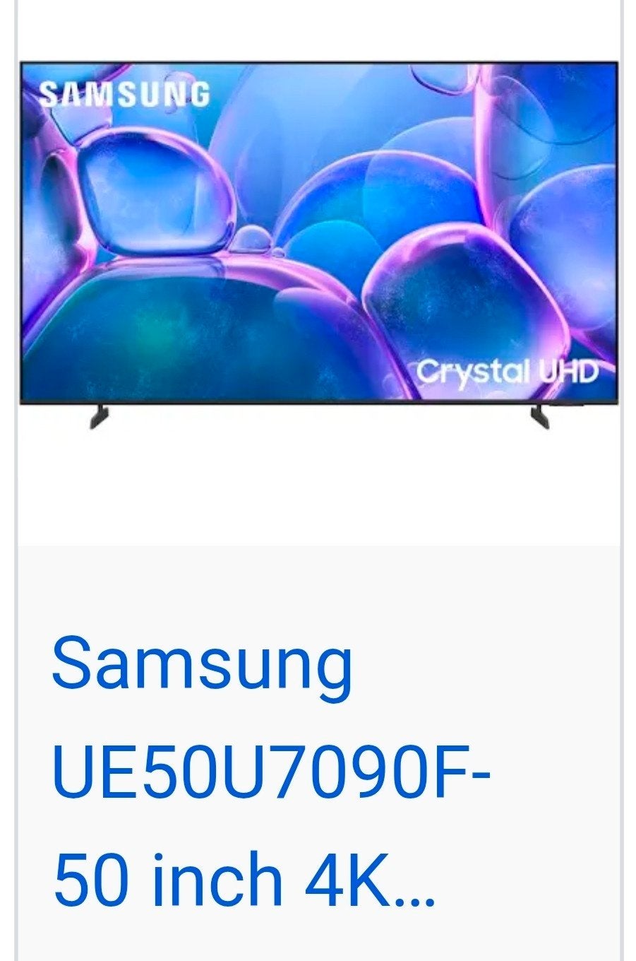 Samsung ( eind 2025 ) 50" U700F, Ophalen, Zo goed als nieuw