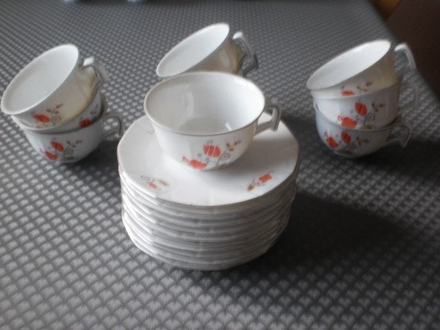 Kopjes + schoteltjes, Ophalen of Verzenden, Gebruikt, Porselein, Kop en/of schotel